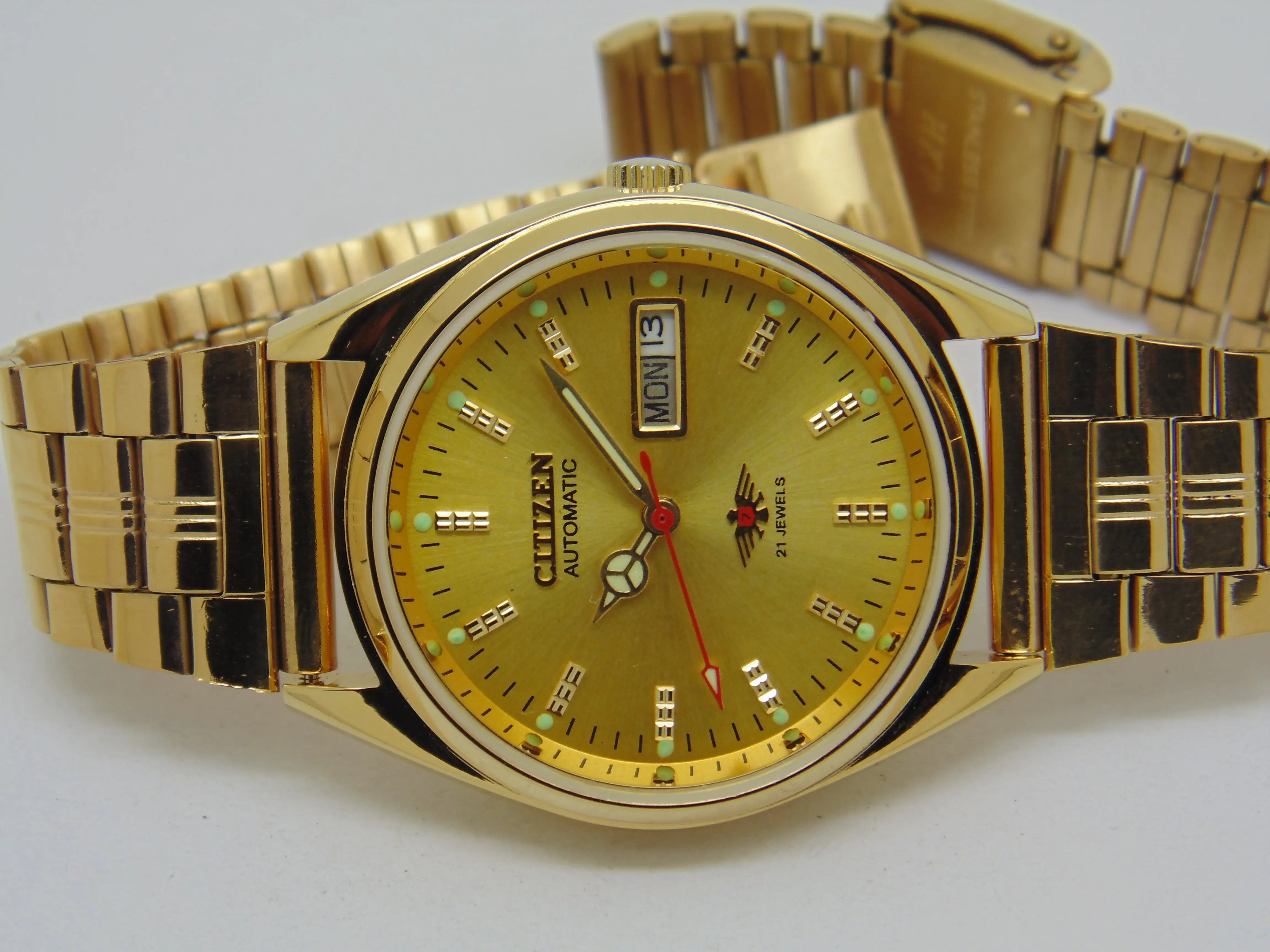 Citizen Automatic 8200 Movement stainless steel Japan Made 21 Jewels Men s Wrist Watch National Watches