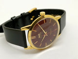 Hmt sona Mechanical Handwinding Movement gold plated Para Jewels Analog Dial Wrist Watch For Men