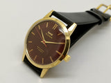 Hmt sona Mechanical Handwinding Movement gold plated Para Jewels Analog Dial Wrist Watch For Men