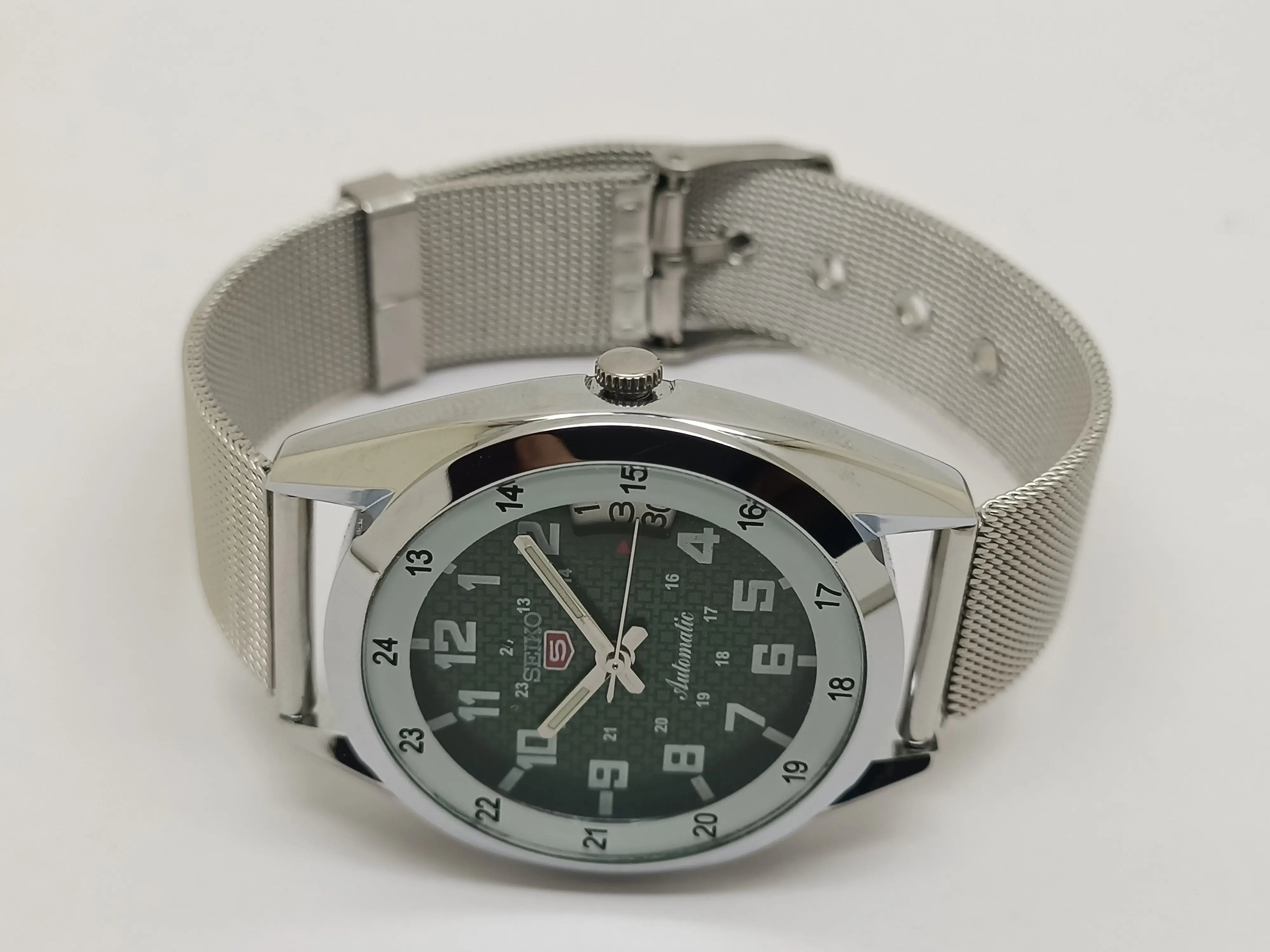 VINTAGE REFURBISHED SEIKO 5 AUTOMATIC JAPAN MENS DAY DATE WATCH - National Watches