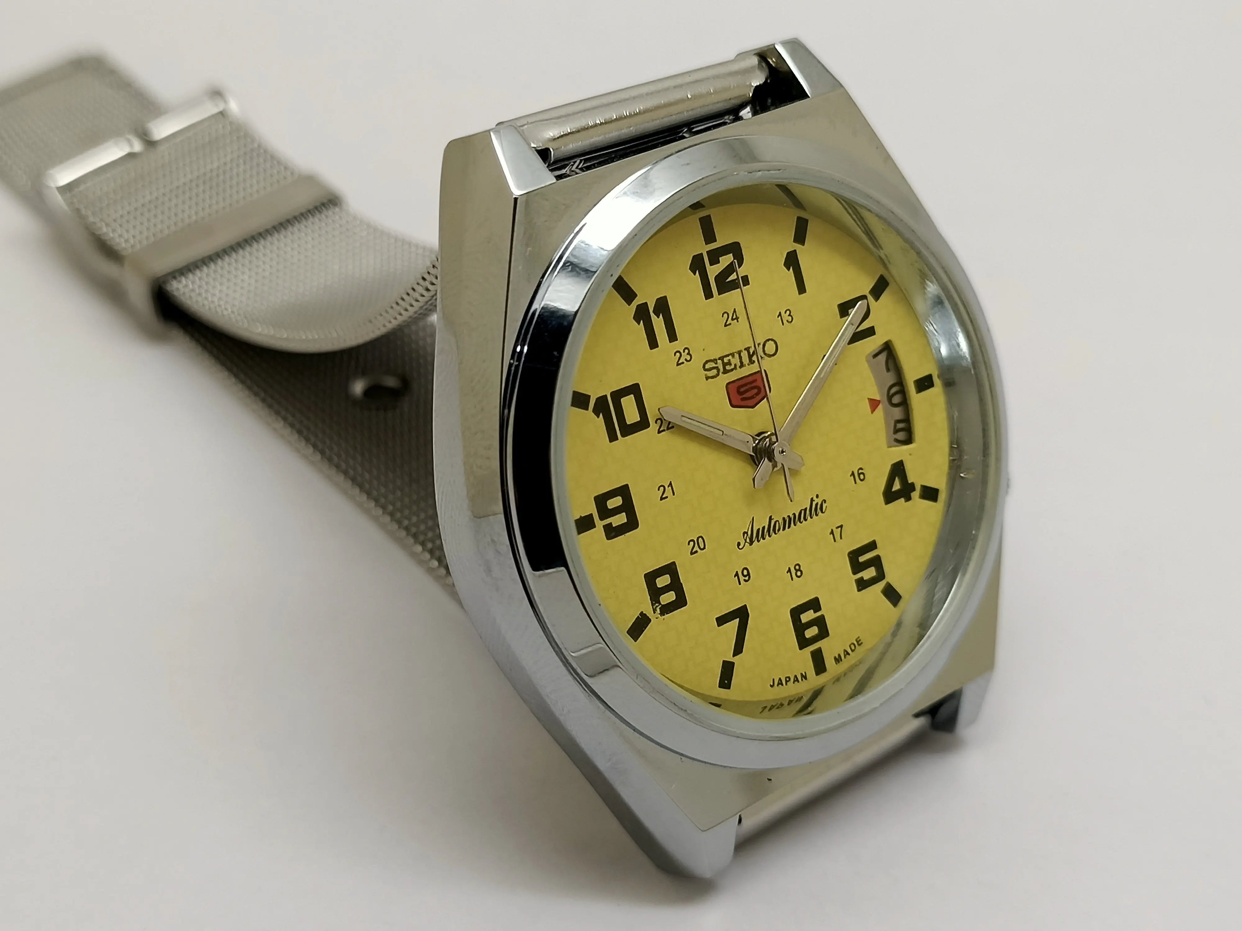 Seiko 5 Black Dial Automatic Vintage Watch National Watches