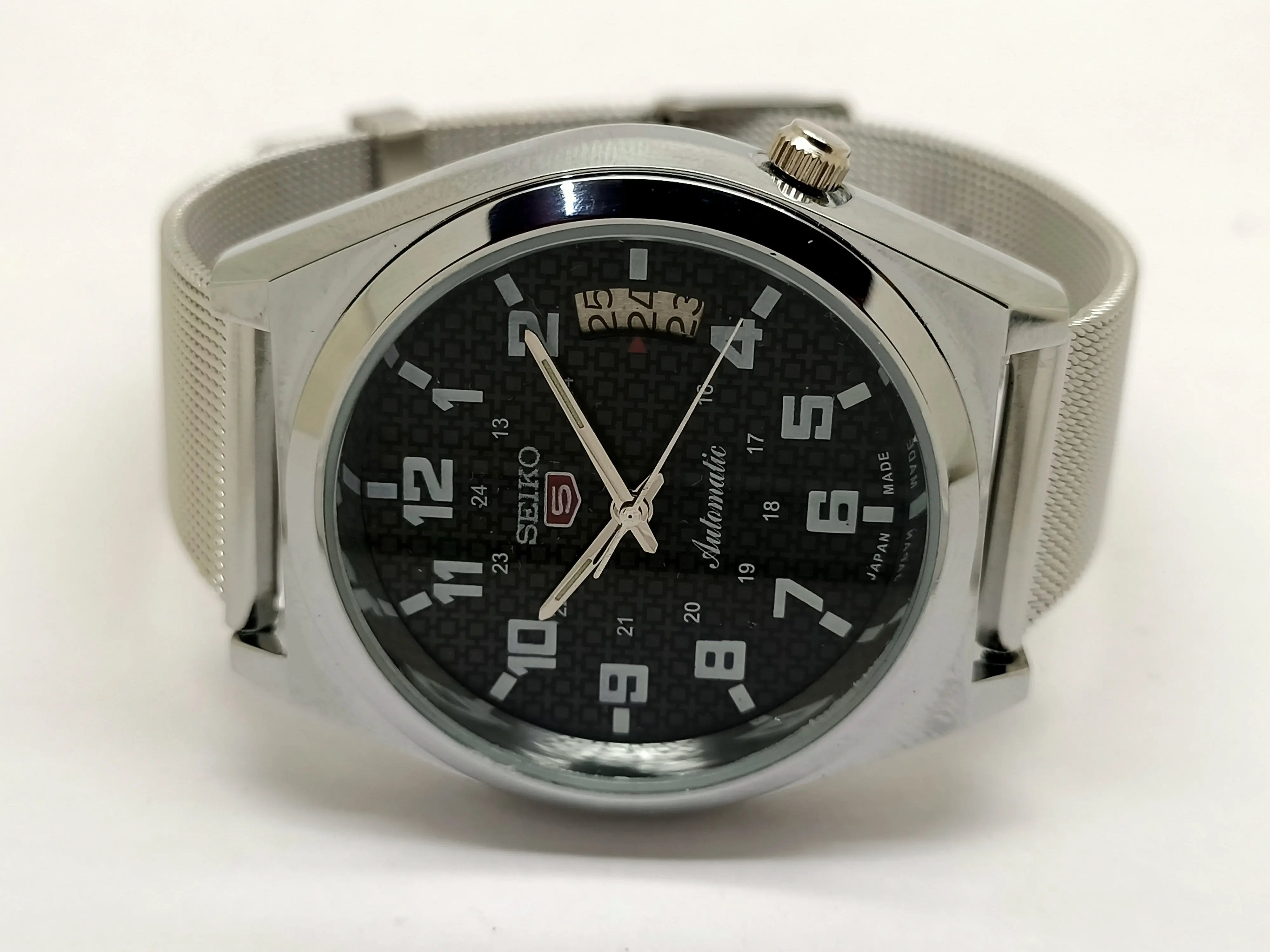 VINTAGE REFURBISHED SEIKO 5 AUTOMATIC JAPAN MENS DAY DATE WATCH - National Watches