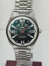 Hmt Pilot Mechanical Handwinding Movement stainless Steel Para Shock 17 Jewels Analog Dial Wrist Watch For Men