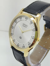 Seiko 5 Black aSeiko Silim Quartz Watch – Sleek, Durable & Stylish Timepiece for Men/WomenDial quartz Watch - National Watches