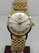 Hmt sona Mechanical Handwinding Movement gold plated Para Jewels Analog Dial Wrist Watch For Men
