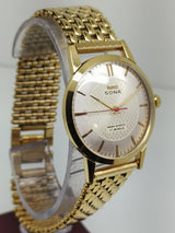 Hmt sona Mechanical Handwinding Movement gold plated Para Jewels Analog Dial Wrist Watch For Men