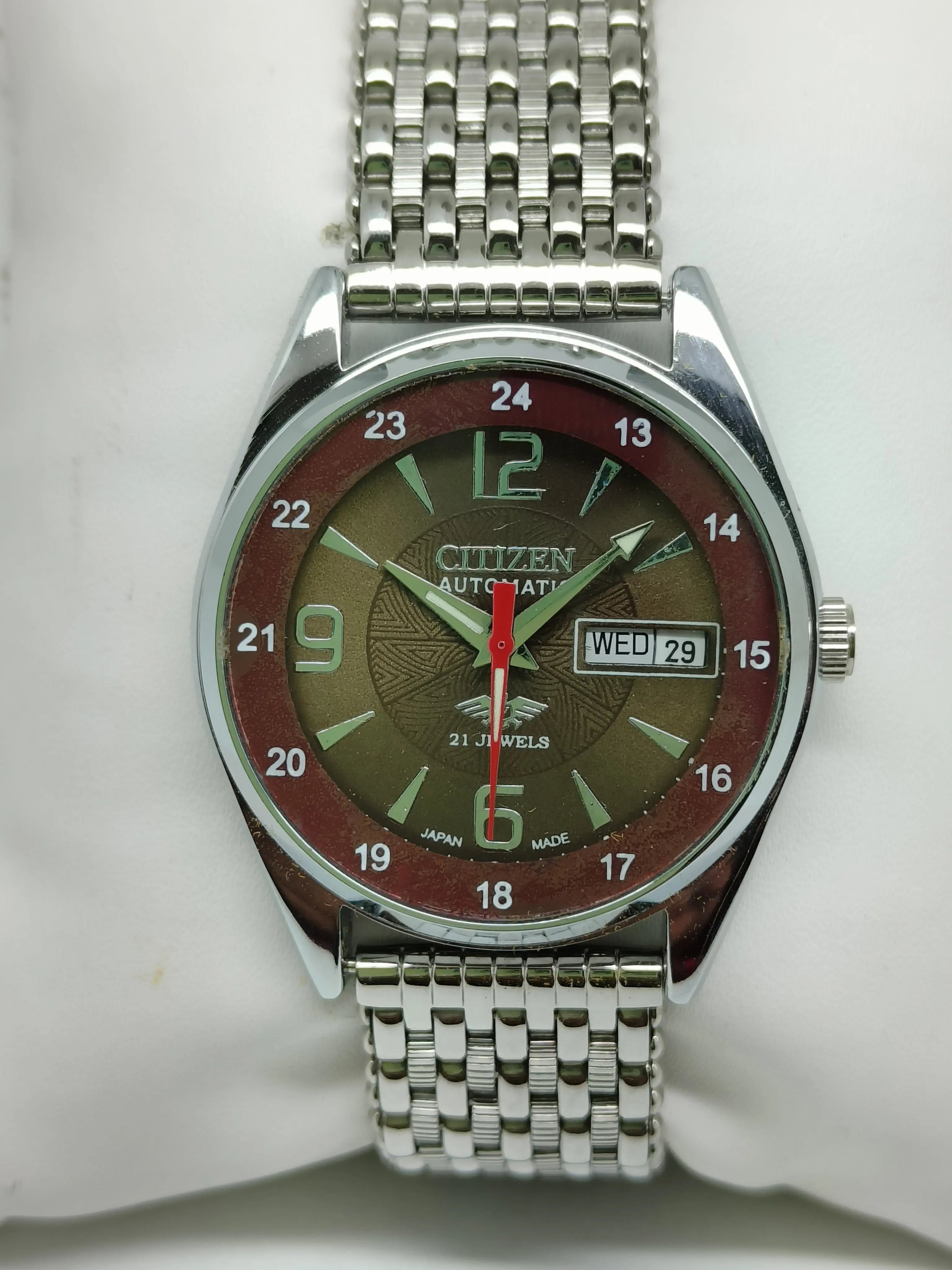 Citizen Automatic 8200 Movement stainless steel Japan Made 21 Jewels Men s Wrist Watch National Watches