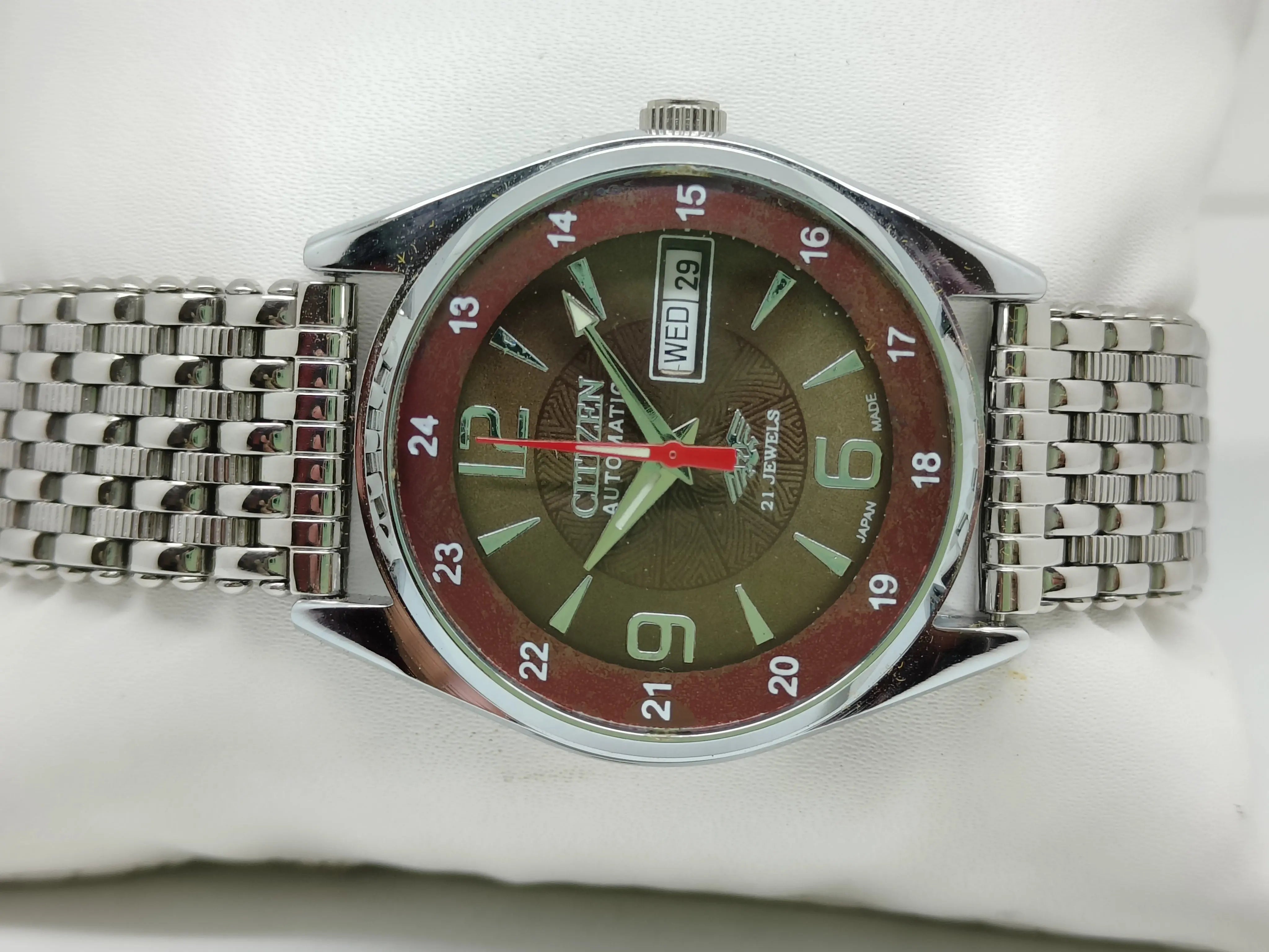 Citizen Automatic 8200 Movement stainless steel Japan Made 21 Jewels Men s Wrist Watch National Watches