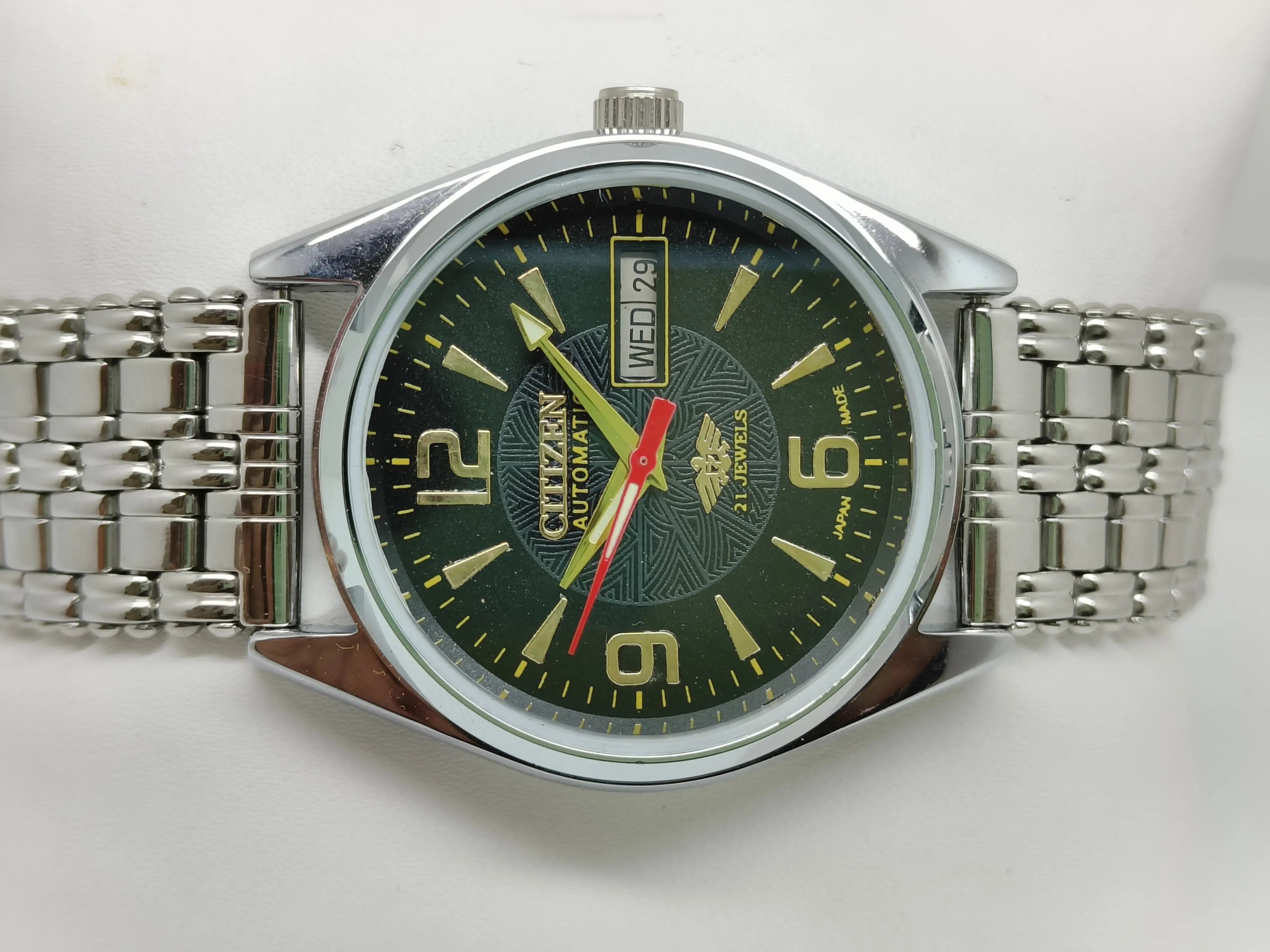 Citizen Automatic 8200 Movement stainless steel Japan Made 21 Jewels Men s Wrist Watch National Watches