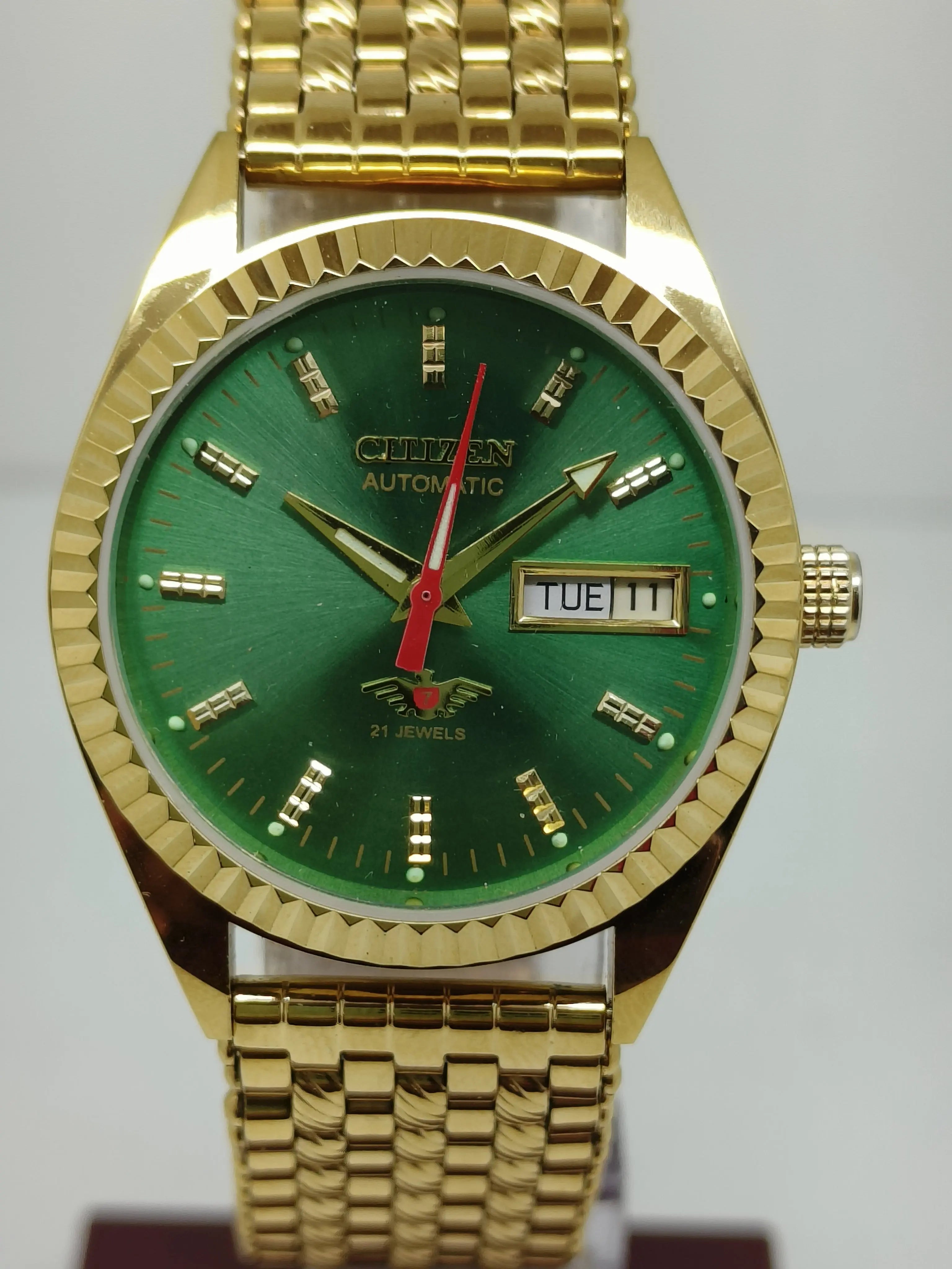 Citizen Automatic 8200 Movement stainless steel Japan Made 21 Jewels Men s Wrist Watch National Watches