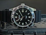 Seiko 5 Black Dial Automatic sports Watch - National Watches
