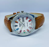 VINTAGE REFURBISHED SEIKO 5 AUTOMATIC JAPAN MENS DAY DATE WATCH