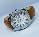 VINTAGE REFURBISHED SEIKO 5 AUTOMATIC JAPAN MENS DAY DATE WATCH