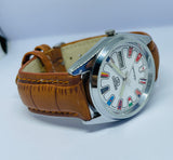 VINTAGE REFURBISHED SEIKO 5 AUTOMATIC JAPAN MENS DAY DATE WATCH