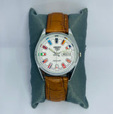 VINTAGE REFURBISHED SEIKO 5 AUTOMATIC JAPAN MENS DAY DATE WATCH