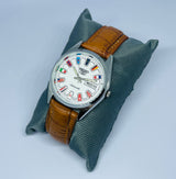 VINTAGE REFURBISHED SEIKO 5 AUTOMATIC JAPAN MENS DAY DATE WATCH