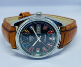 VINTAGE REFURBISHED SEIKO 5 AUTOMATIC JAPAN MENS DAY DATE WATCH