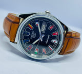 VINTAGE REFURBISHED SEIKO 5 AUTOMATIC JAPAN MENS DAY DATE WATCH