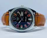 VINTAGE REFURBISHED SEIKO 5 AUTOMATIC JAPAN MENS DAY DATE WATCH