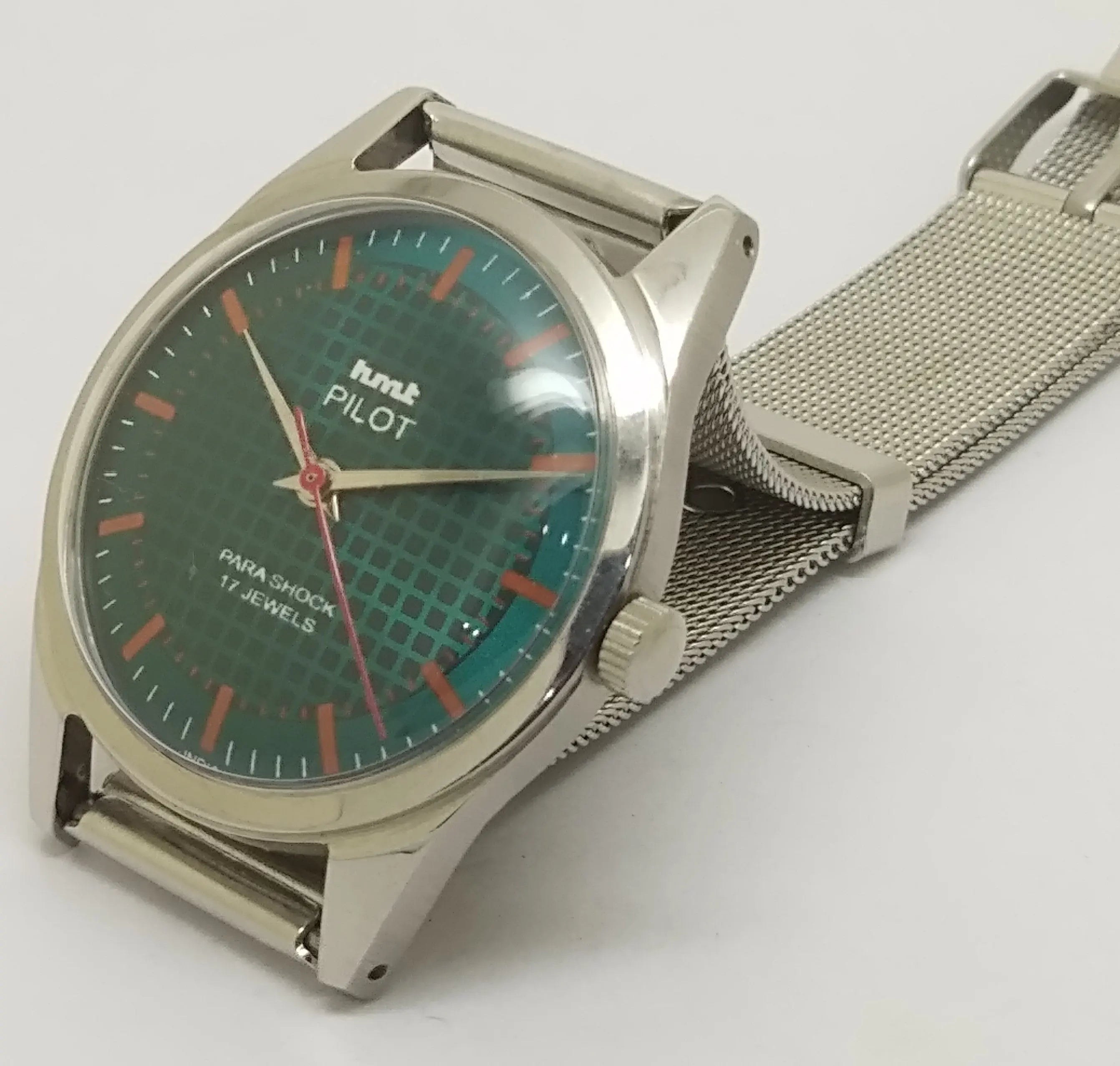 Hmt Pilot Mechanical Handwinding Movement stainless Steel Para Shock 17 Jewels Analog Dial Wrist Watch For Men National Watches