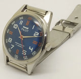 Hmt Pilot Mechanical Handwinding Movement stainless Steel Para Shock 17 Jewels Analog Dial Wrist Watch For Men National Watches