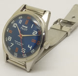 Hmt Pilot Mechanical Handwinding Movement stainless Steel Para Shock 17 Jewels Analog Dial Wrist Watch For Men