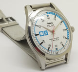 Hmt Pilot Mechanical Handwinding Movement stainless Steel Para Shock 17 Jewels Analog Dial Wrist Watch For Men