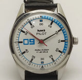 Hmt Pilot Mechanical Handwinding Movement leather Jewels Analog Dial Wrist Watch For Me National Watches