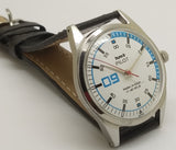 Hmt Pilot Mechanical Handwinding Movement leather Jewels Analog Dial Wrist Watch For Me