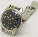 Hmt Pilot Mechanical Handwinding Movement stainless Steel Para Shock 17 Jewels Analog Dial Wrist Watch For Men