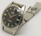 Hmt Pilot Mechanical Handwinding Movement stainless Steel Para Shock 17 Jewels Analog Dial Wrist Watch For Men