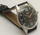 Hmt Pilot Mechanical Handwinding Movement leather Jewels Analog Dial Wrist Watch For Men National Watches