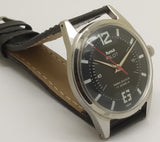 Hmt Pilot Mechanical Handwinding Movement leather Jewels Analog Dial Wrist Watch For Men