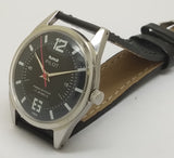 Hmt Pilot Mechanical Handwinding Movement leather Jewels Analog Dial Wrist Watch For Men