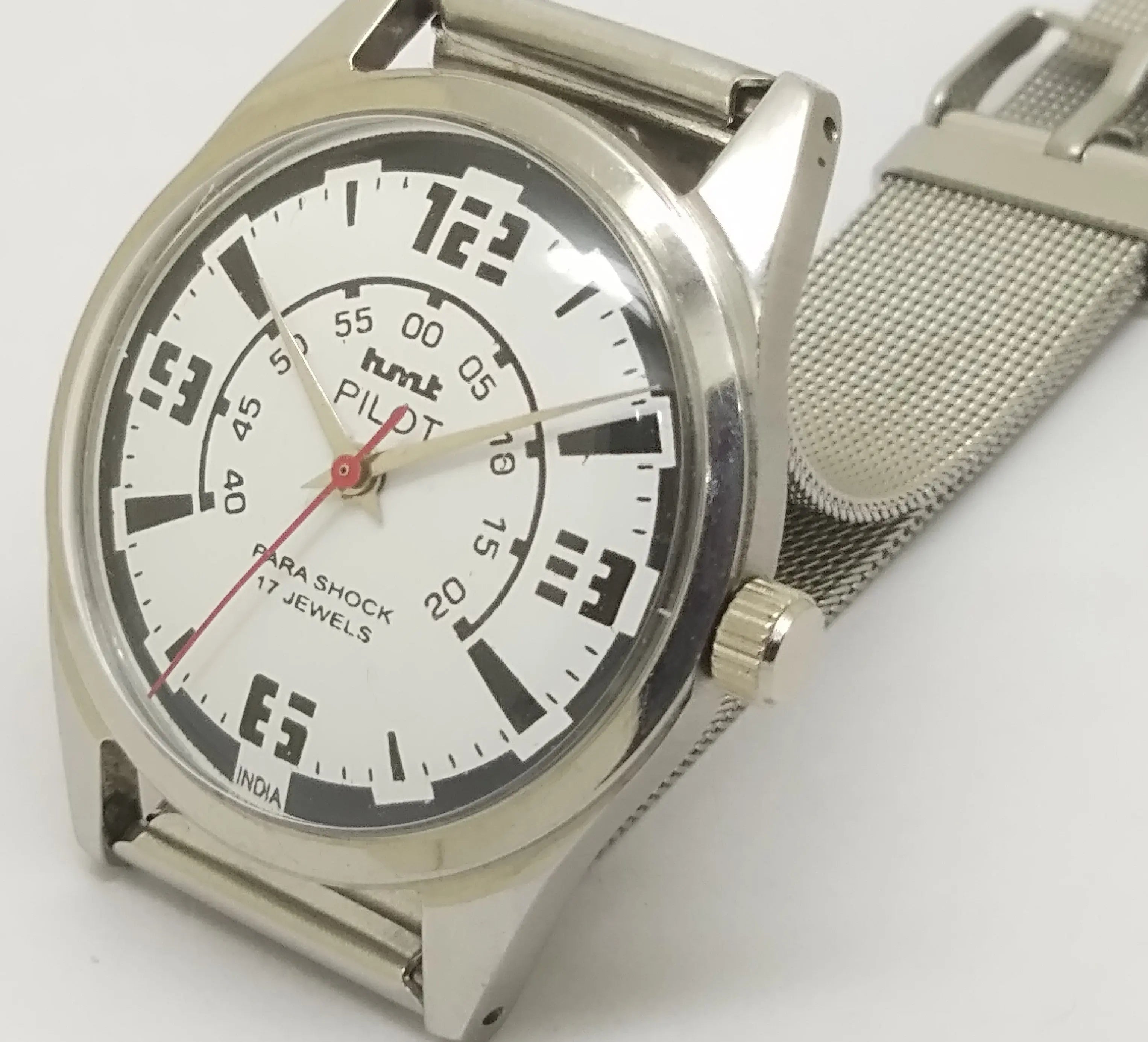 Hmt Pilot Mechanical Handwinding Movement stainless Steel Para Shock 17 Jewels Analog Dial Wrist Watch For Men National Watches