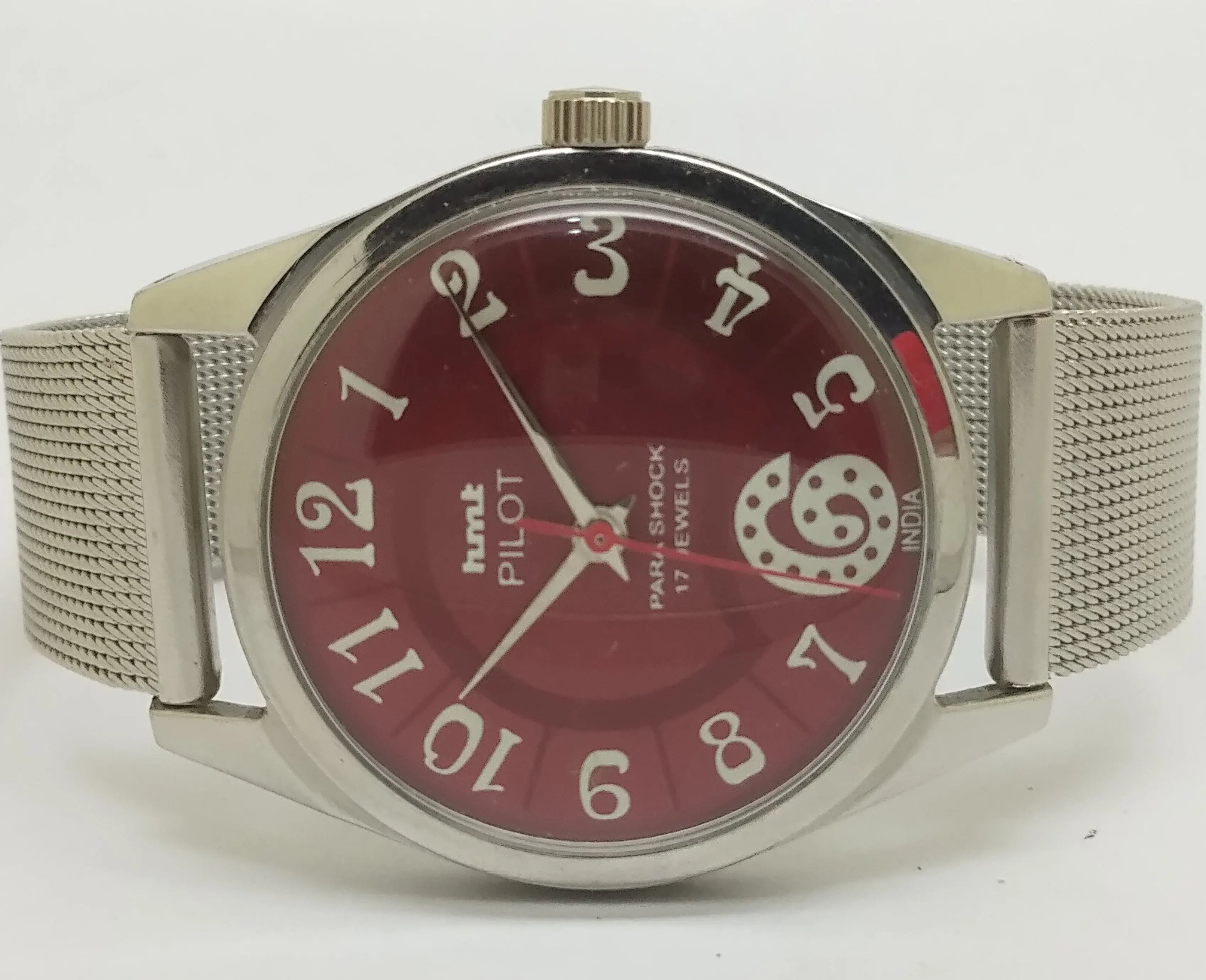 Hmt Pilot Mechanical Handwinding Movement stainless Steel Para Shock 17 Jewels Analog Dial Wrist Watch For Men National Watches
