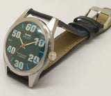 Hmt Pilot Mechanical Handwinding Movement leather Jewels Analog Dial Wrist Watch For Me National Watches