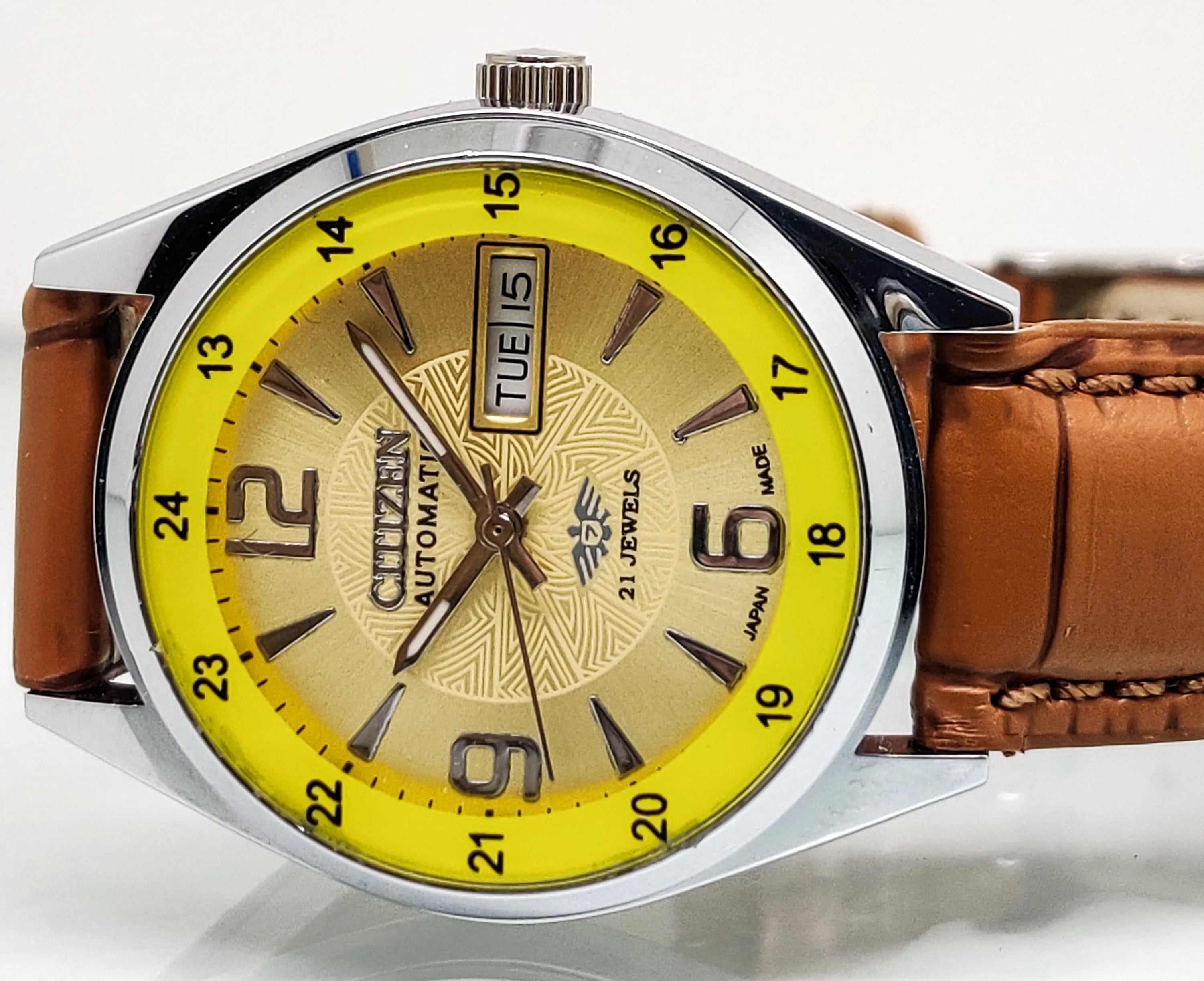 Citizen Automatic 8200 Movement stainless steel Japan Made 21 Jewels Men s Wrist Watch National Watches