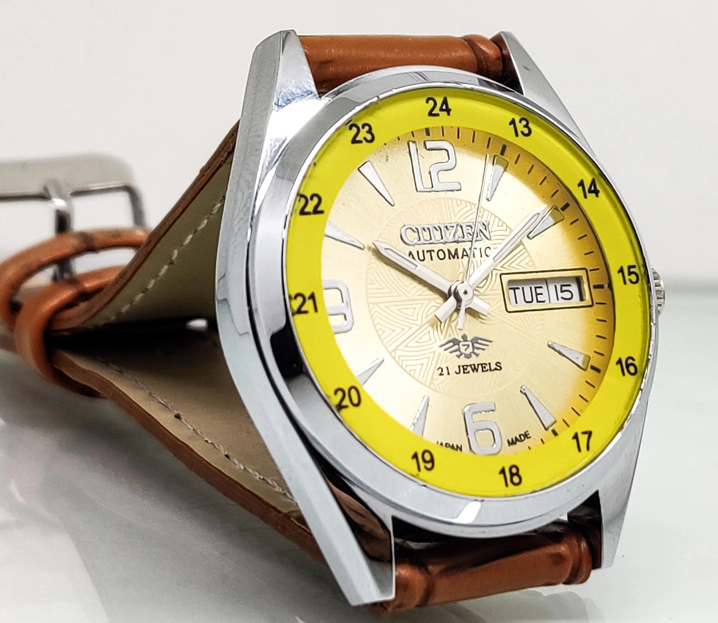 Citizen Automatic 8200 Movement stainless steel Japan Made 21 Jewels Men s Wrist Watch National Watches