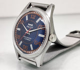 Hmt Pilot Mechanical Handwinding Movement stainless Steel Para Shock 17 Jewels Analog Dial Wrist Watch For Men