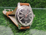 Hmt Pilot Mechanical Handwinding Movement leather Jewels Analog Dial Wrist Watch For Me