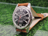Hmt Pilot Mechanical Handwinding Movement leather Jewels Analog Dial Wrist Watch For Me