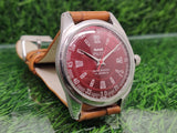 Hmt Pilot Mechanical Handwinding Movement leather Jewels Analog Dial Wrist Watch For Me