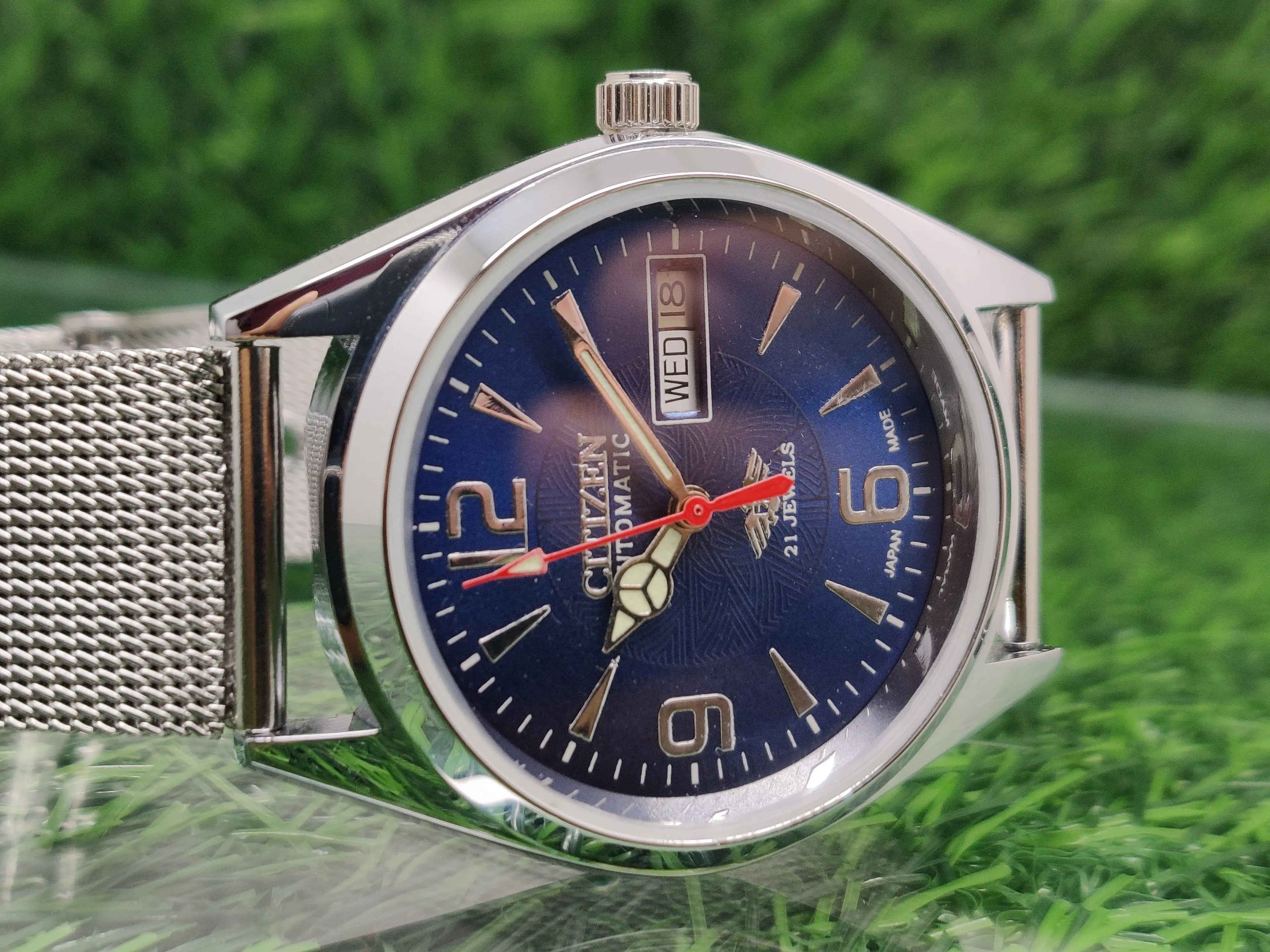 Citizen Automatic 8200 Movement stainless steel Japan Made 21 Jewels Men s Wrist Watch National Watches