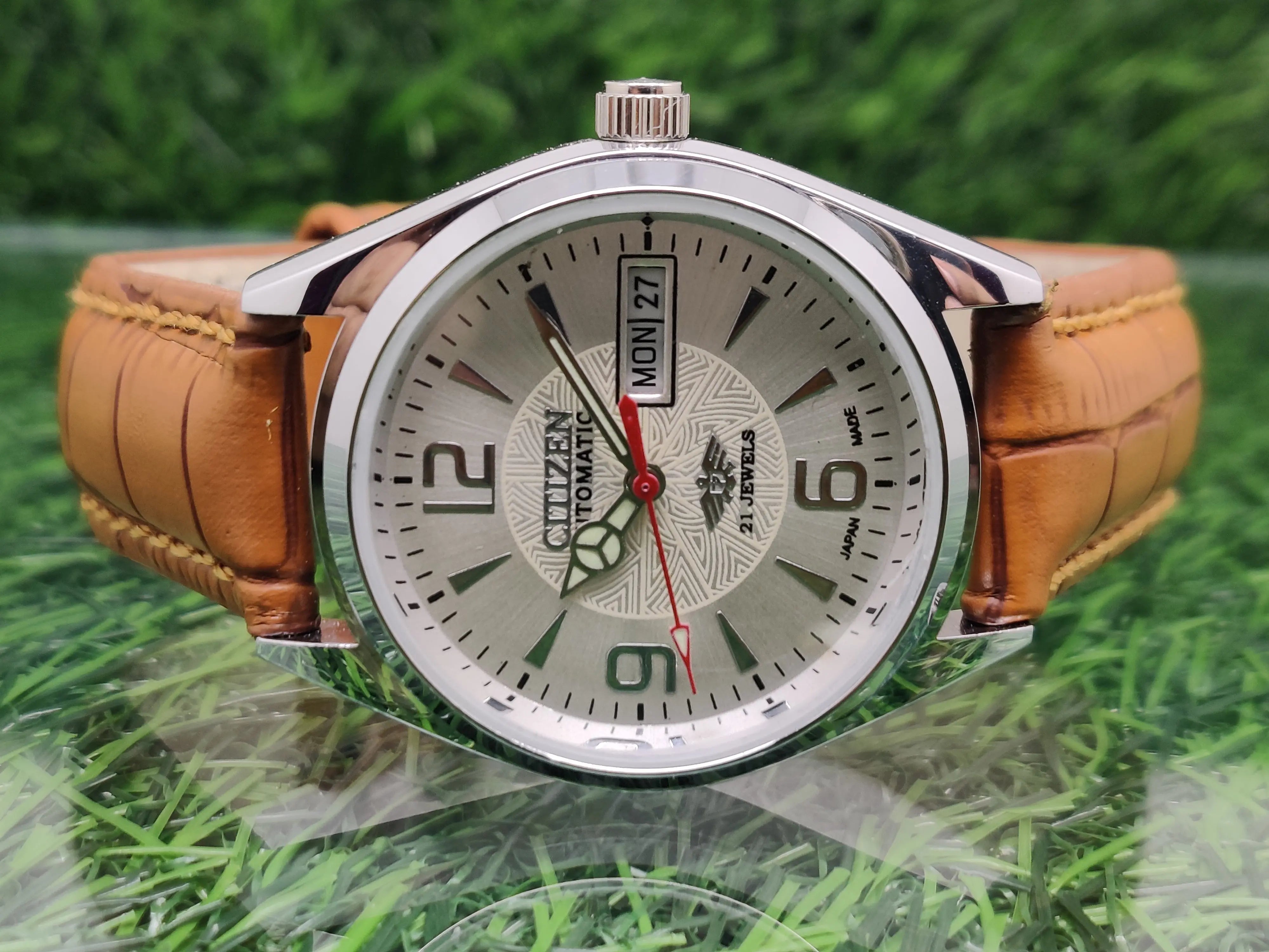 Citizen Automatic 8200 Movement stainless steel Japan Made 21 Jewels Men s Wrist Watch National Watches