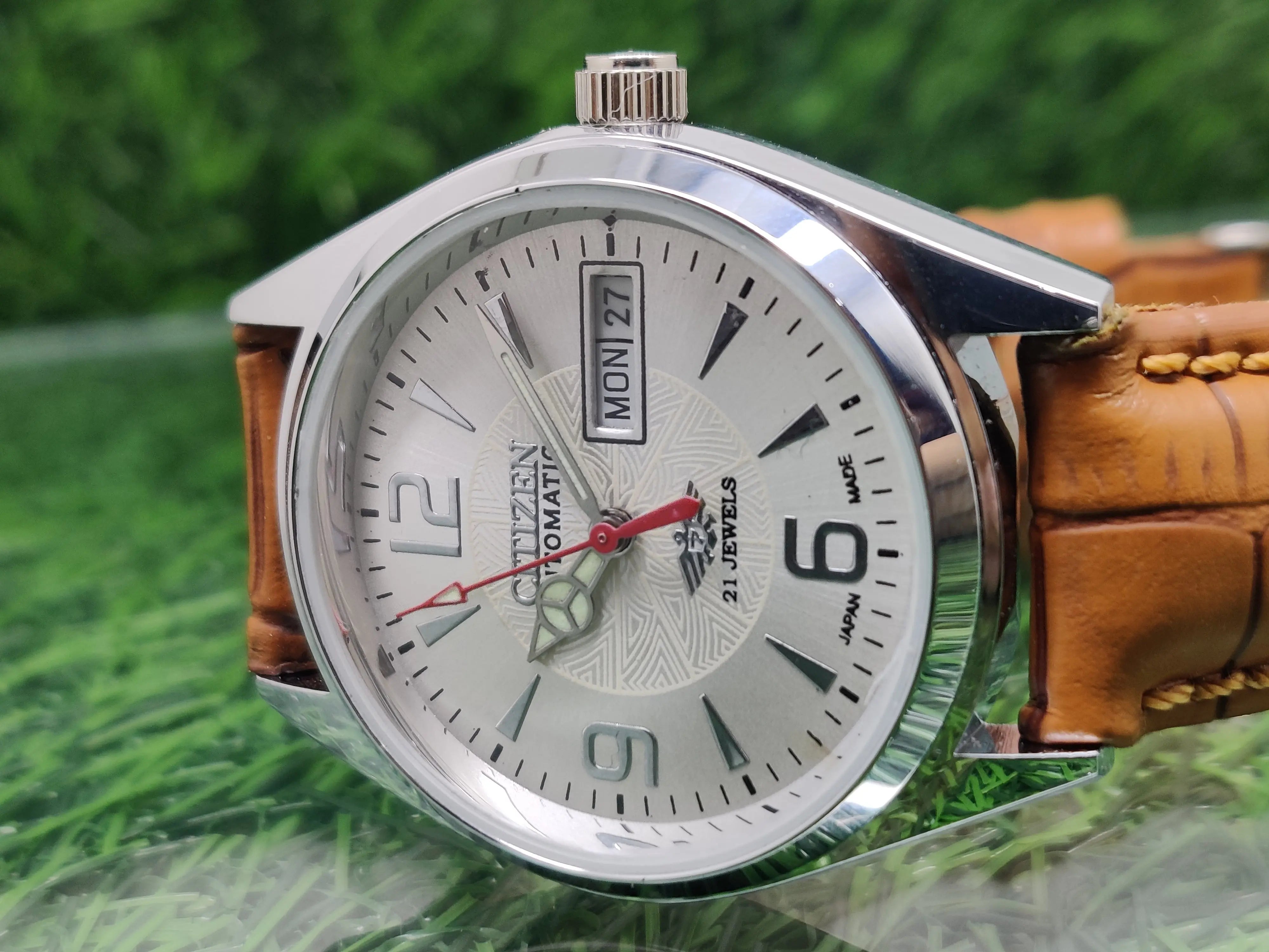 Citizen Automatic 8200 Movement stainless steel Japan Made 21 Jewels Men s Wrist Watch National Watches