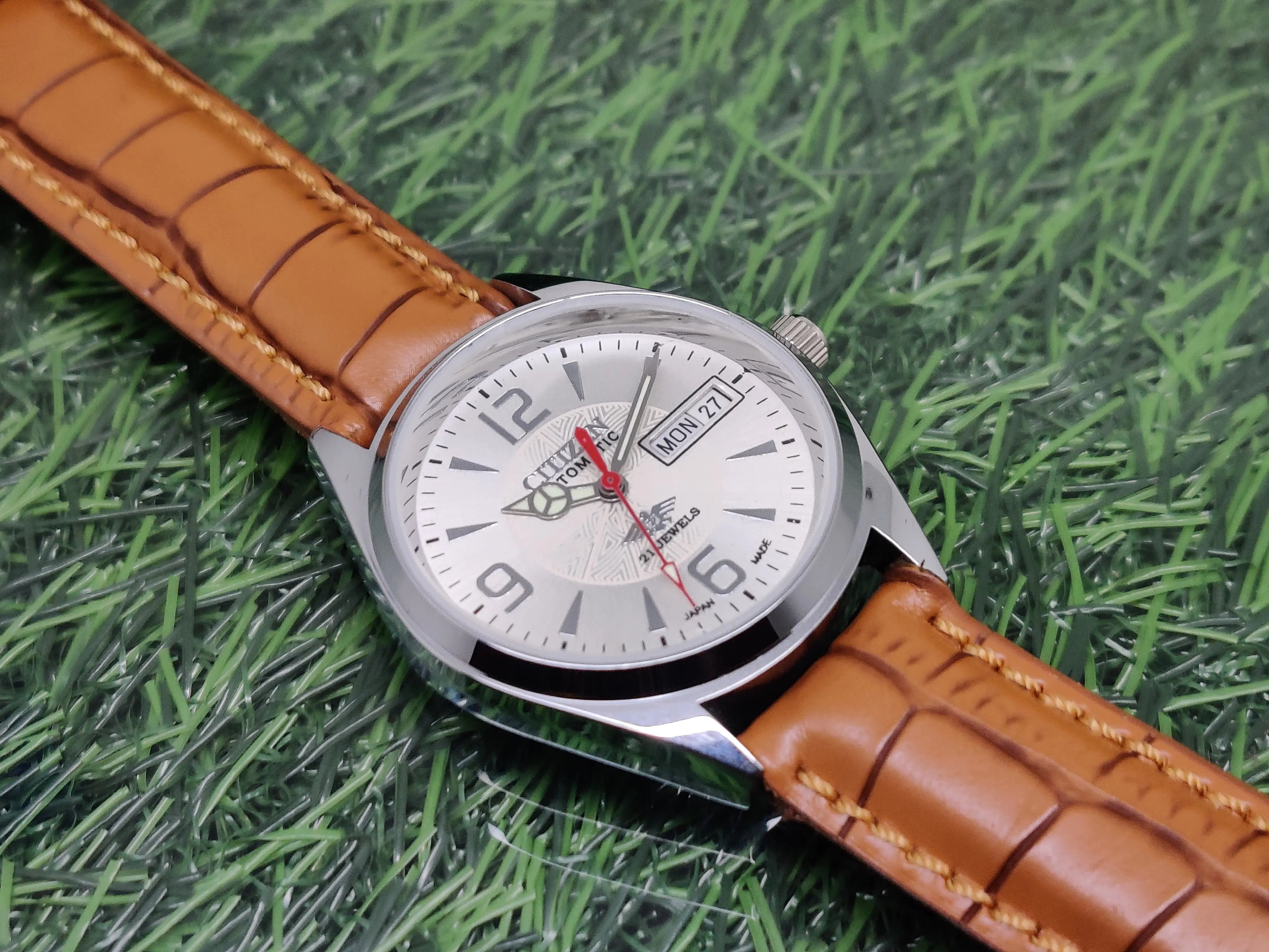 Citizen Automatic 8200 Movement stainless steel Japan Made 21 Jewels Men s Wrist Watch National Watches