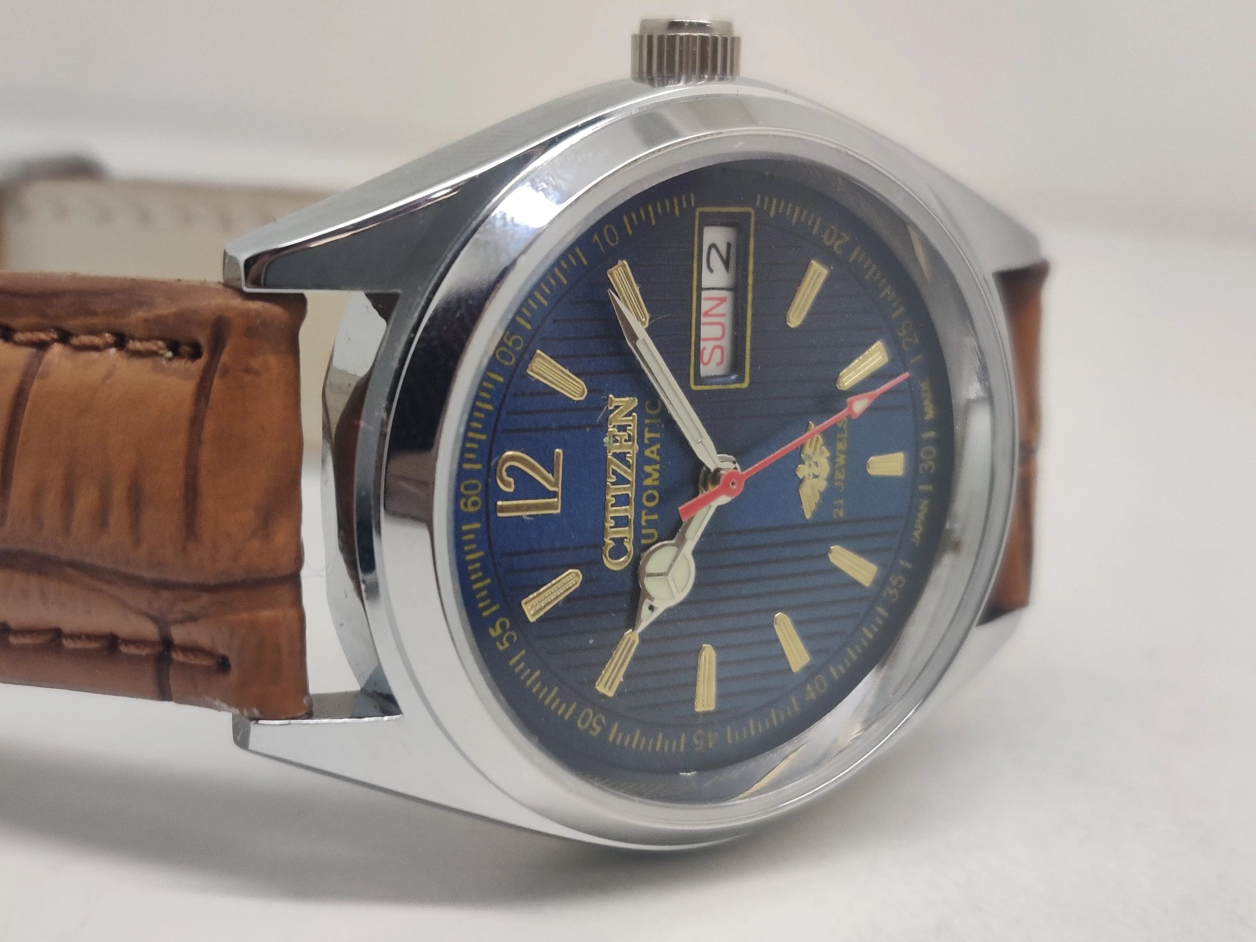 CITIZEN AUTOMATIC 8200 MOVEMENT STAINLESS STEEL JAPAN MADE 21 JEWELS MEN S WRIST WATCH National Watches
