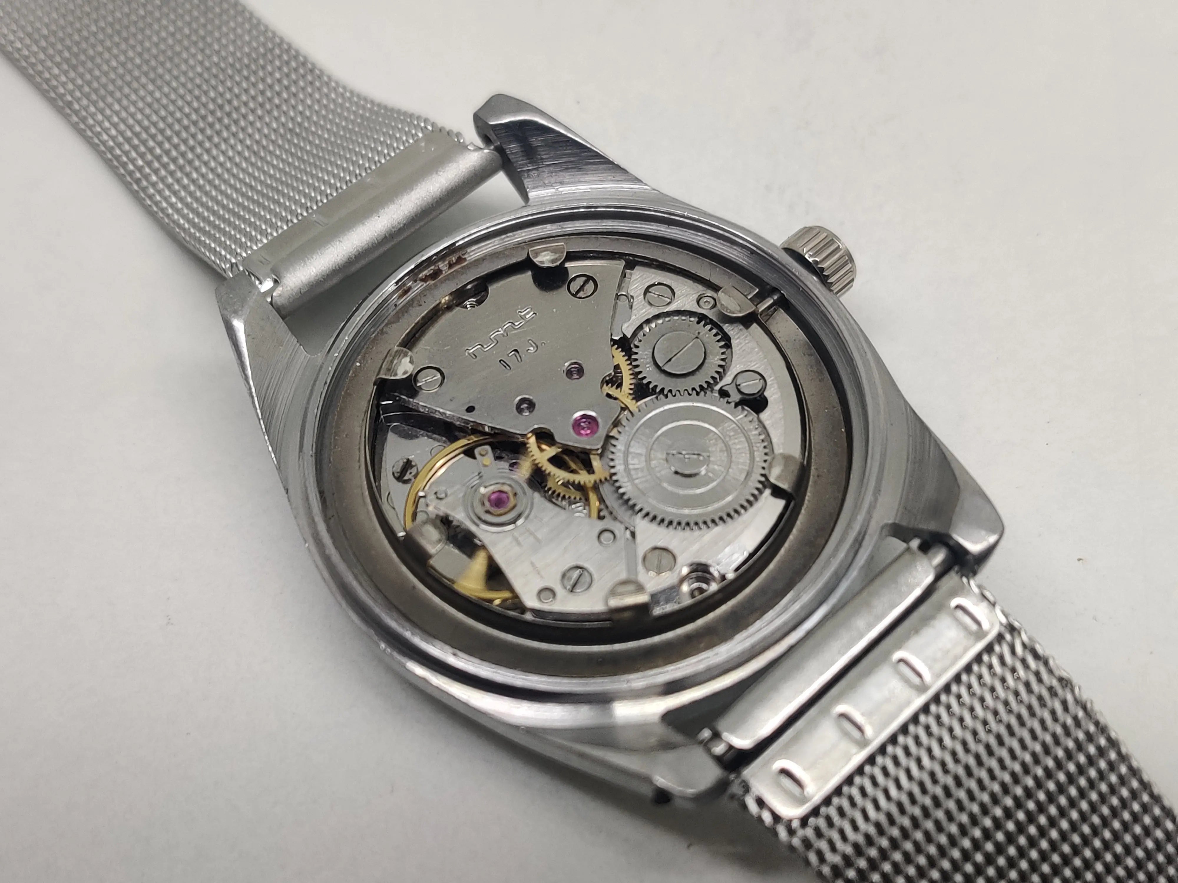 Hmt Pilot Mechanical Handwinding Movement stainless Steel Para Shock 17 Jewels Analog Dial Wrist Watch For Men National Watches
