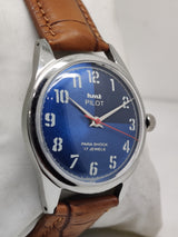 Hmt Pilot Mechanical Handwinding Movement stainless Steel Para Shock 17 Jewels Analog Dial Wrist Watch For Men